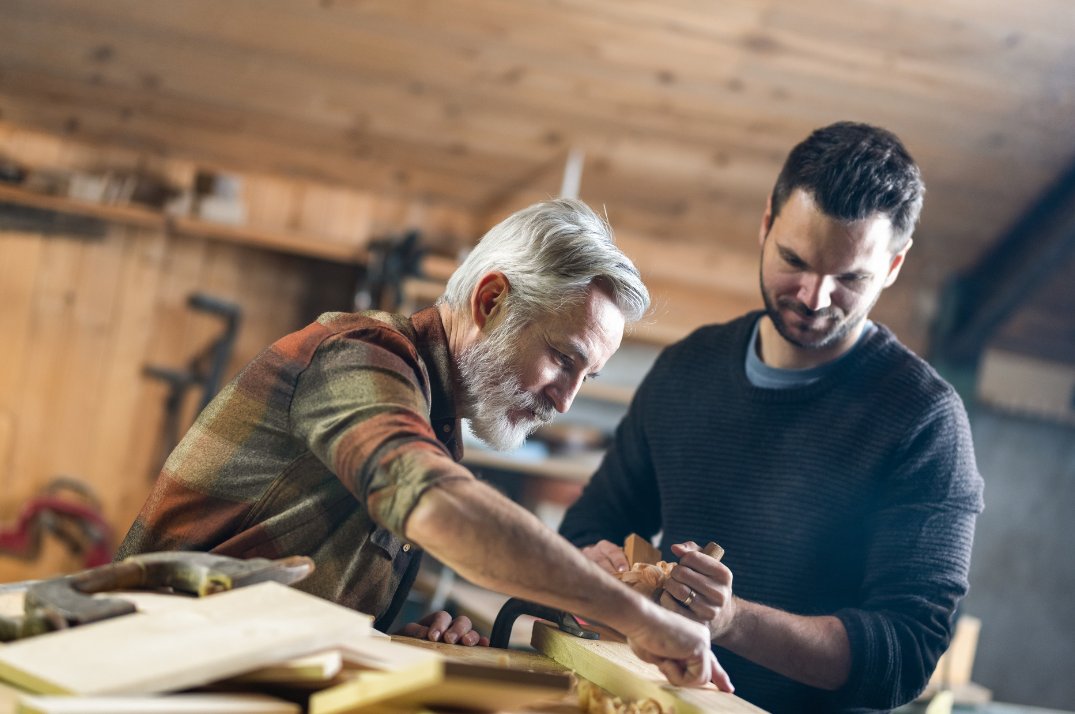 Father and son working together — the family-business roots of Nex Gen Solutions